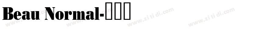 Beau Normal字体转换